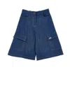 Monnalisa Cargo Joggers Denim In Blue