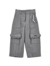 Monnalisa Cargo Trousers In Gray