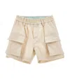 Monnalisa Cargo Shorts In Beige