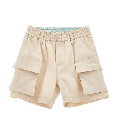 Monnalisa Kids' Cargo Shorts In Beige