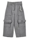 Monnalisa Cargo Trousers In Gray