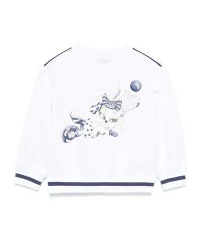MONNALISA MONNALISA BUNNY PRINTED CLOSED SWEATSHIRT