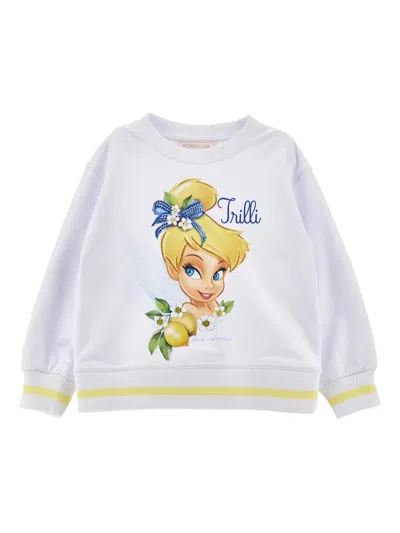 Monnalisa Kids'  Character Print Sweatshirt In White