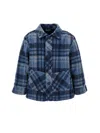 Monnalisa Check Cloth Shirt In Navy Blue
