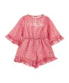 Monnalisa Check Jumpsuit In Pink