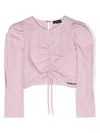 Monnalisa Check-print Tie-fastening Blouse In White