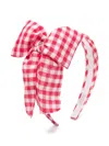 Monnalisa Checked Headband In Red