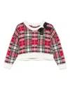 Monnalisa Checked Jumper In Red