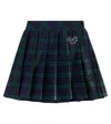 Monnalisa Checked Pleated Skirt In Multicoloured