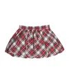 Monnalisa Checked Puffball Skirt In Multicolor