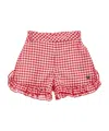 Monnalisa Checked Shorts In Pink