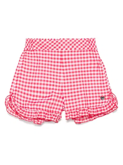 Monnalisa Kids' Checked Shorts In Red