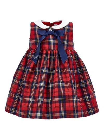 Monnalisa Baby Girls Tartan Dress In Red