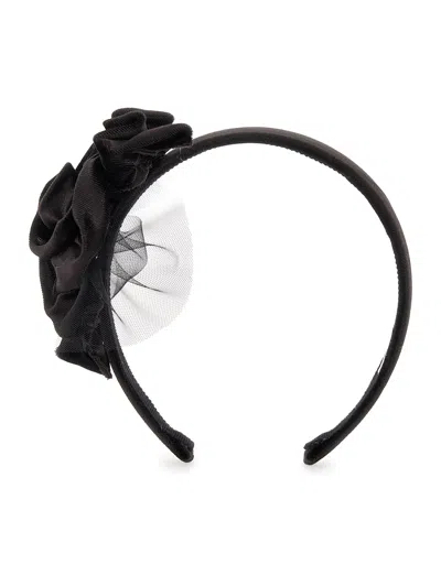 Monnalisa Kids'   Chenille Hair Band In Black