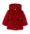 Monnalisa Long Chenille Down Jacket In Multi