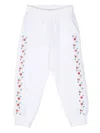 MONNALISA CHERRY FLORAL-PRINT TRACK trousers