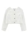 Monnalisa Coat  Kids Color Yellow Cream In White