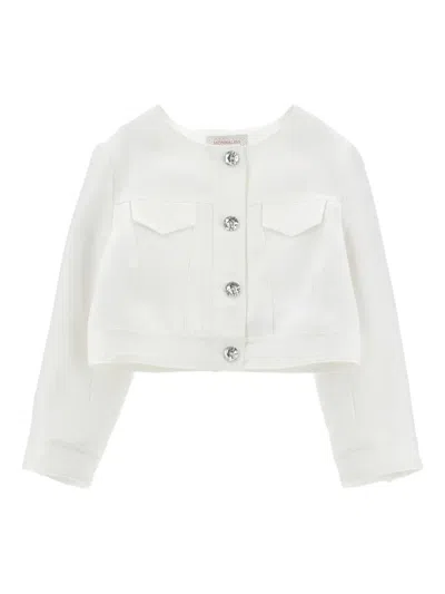MONNALISA CHEST-POCKET BUTTONED JACKET