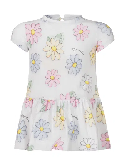 Monnalisa Chic Mini Suit For Spring/summer 2025 In Bianco