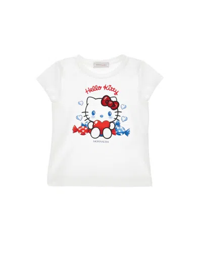 Monnalisa Chic Mini T-shirt For Girls In White