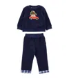 Monnalisa Christmas Car Tracksuit In Black