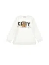 Monnalisa Teddy Bear-print Long-sleeve Top In White