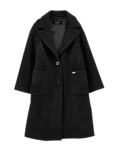 Monnalisa Kids'   Classic Cloth Coat In Black