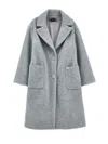 Monnalisa Classic Cloth Coat In Grey