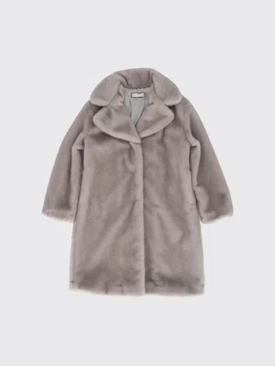 Monnalisa Coat Kids Color Grey In Gray