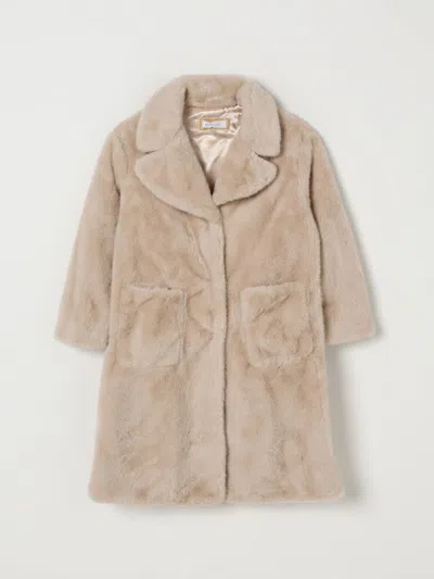 Monnalisa Coat  Kids Color Beige In Neutral