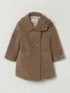 Monnalisa Coat  Kids Color Dove Grey In Brown