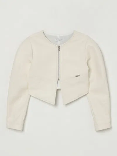 Monnalisa Kids' Cappotto  Bambino Coloure Panna