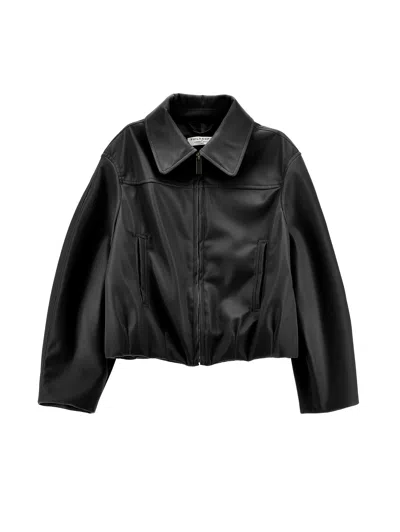 Monnalisa Kids'   Coated Effect Jacket In Black