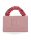 Monnalisa Coated Fabric Bag In Blush Pink