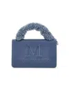 Monnalisa Coated Fabric Bag In Navy Blue