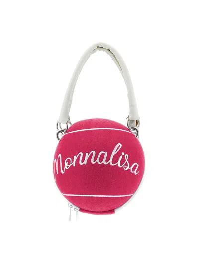 Monnalisa Kids' Balltasche Aus Beschichtetem Stoff In Fuchsia