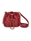 Monnalisa Coated Fabric Bucket Bag In Burgundy