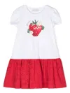 Monnalisa Colourblock T-shirt Dress In White