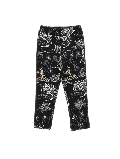Monnalisa Kids'   Comfortable Printed Trousers In Black