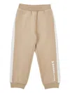 Monnalisa Contrast-panel Track Pants In Brown