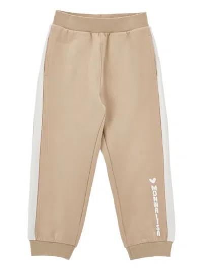 Monnalisa Kids' Contrast-panel Track Pants In Brown