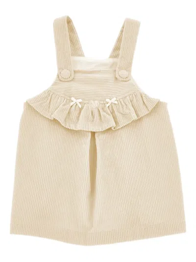 Monnalisa Babies' Corduroy Dress In Gray