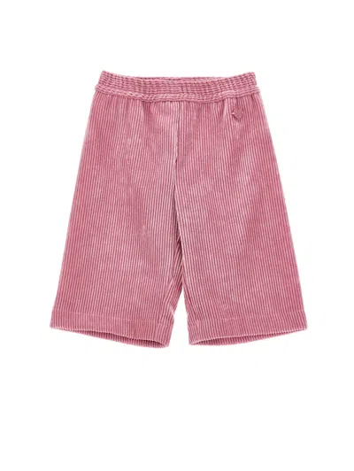 Monnalisa Kids'   Corduroy Palazzo Trousers In Blush Pink