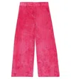 Monnalisa Corduroy Wide-leg Pants In Pink