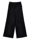 Monnalisa Velvet Corduroy Trousers In Blue