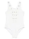 Monnalisa Corset-style Swimsuit In White