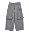 Monnalisa Cargo Trousers In Gray