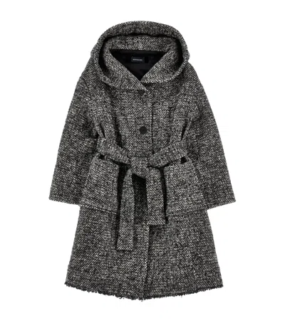 MONNALISA COTTON-BLEND HOODED COAT