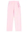 Monnalisa Cotton Blend Sweatpants In Pink