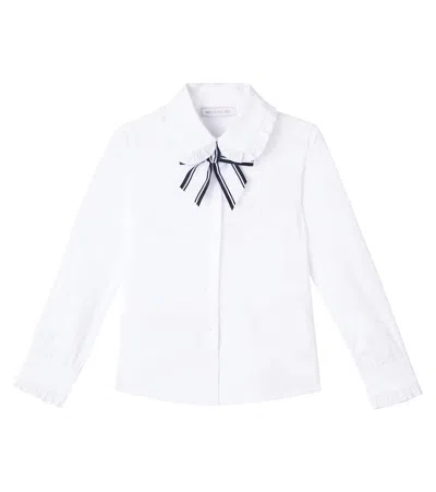Monnalisa Kids' Cotton-blend Top In White